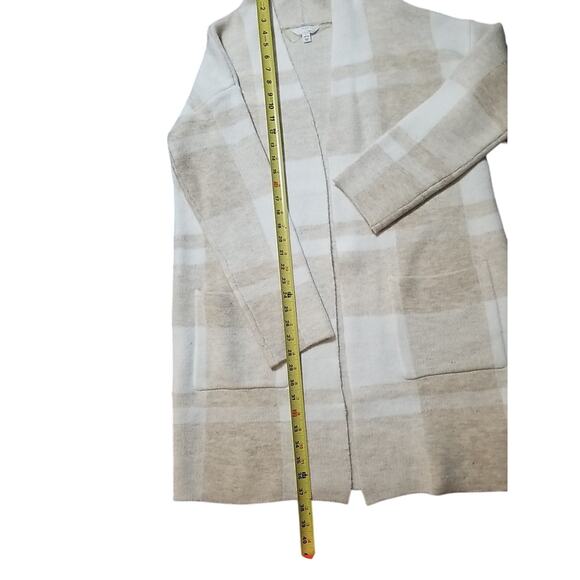 Time And True Double Knit Cardigan Winter White/ Oatmeal Size 12-14 Women - Picture 6 of 7